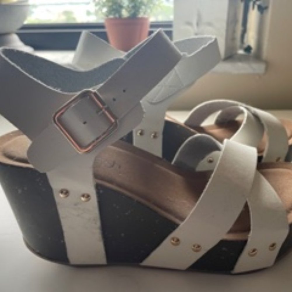 White Platform Wedges